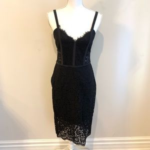 Express Black Spaghetti Strap Lace Dress Size 6